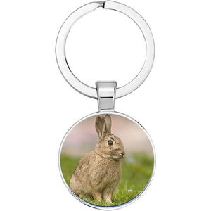 Akyol - Konijn Sleutelhanger - konijn - dieren liefhebbers - leuke cadeau voor konijnen liefhebber - houden van - verjaardagscadeau - gift - 2,5 x 2,5 CM