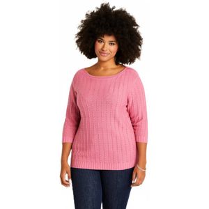 Trui met 3/4 mouwen en boothals