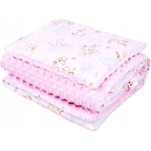 BabyLux Minky Katoen Dubbelzijdig Baby Dekentje met Kussen