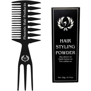 Phoenix Hair Products - Volume Poeder + Textuur Kam - Hair Styling Powder - Textuur - 20gr