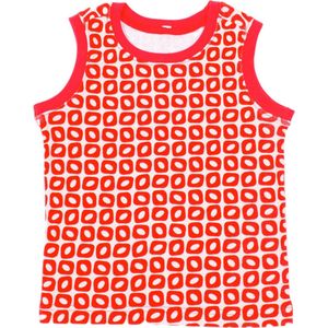 Ducksday– Top - Unisex – Stretch – Funky Red - Promo – 4 jaar