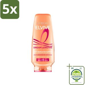5 x L'Oréal Elvive Dream Lengths Conditioner 200 ml - Grootverpakking - Haar Conditioner - Lang Haar - Beschadigd Haar - Haarverzorging - Castorolie