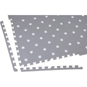 speelmat puzzelmat grijs sterren ca. 178 x 120 cm