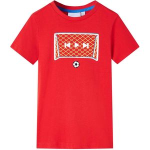 vidaXL-Kindershirt-met-doelprint-128-rood