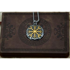 [Two Ravens] Viking Ketting - Helm van Awe Hanger - Viking Symbolen - Runenketting - Noorse Mythologie - Paganism - Heidens