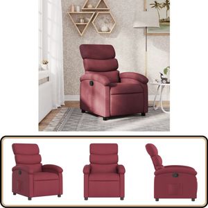 vidaXL Verstelbare Fauteuil - Wijnrood - Comfortabel Verstelbare Fauteuil - Lounge Stoel - Fauteuils - Relaxfauteuil - Leesstoel