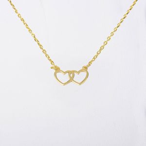MeYuKu- Sieraden- 14 karaat gouden ketting met hartje hanger