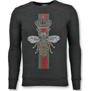 Rhinestone Trui - Master Royal Color Bee Sweater Heren - Zwart