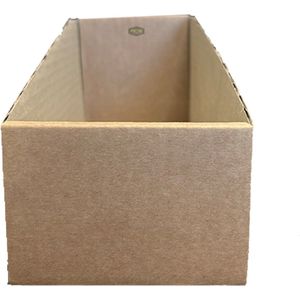 Ace Verpakkingen - Magazijnbak - Opbergbak - Duurzaam - Hogere voorkant - Kartonnen Magazijnbak - 271 x 99 x 112 mm - 2,6L - 10 stuks