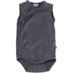 Silky Label romper glacier grey - zonder mouw - maat 62/68 - grijs