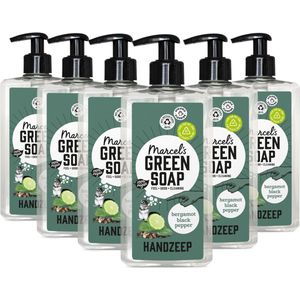 Marcel's Green Soap Handzeep - Black Pepper & Bergamot - 6 x 500ml