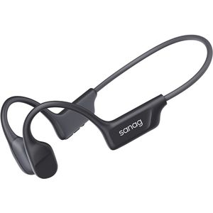 Sercano Bone Conduction Hoofdtelefoon – Draadloze Koptelefoon voor Sport, Hardlopen & Fietsen – Bluetooth 5.4 – IPX7 Waterdicht – Lichtgewicht & Comfortabel – Krachtige Bas – Geen Geluidslekken – 8 Uur Batterijduur – Zwart