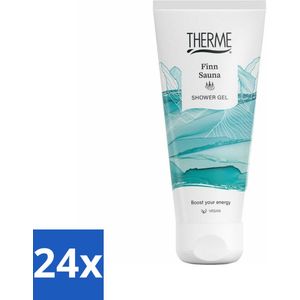 24 x Therme - Finn Sauna Fresh - Douchegel - Verfrissend - Verzorgend - 200ml - Douchegel - Eucalyptus - Menthol - Verfrissend - Verzorgend