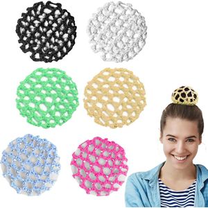 6 stuks onzichtbare haarnetten - haarnet - knotnet - rekbare haarnetten voor danseres en verpleegsters - knotnet - dansen voor kinderen - haarnetjes voor dansers