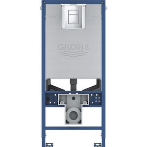 GROHE Rapid SLX 3-in-1 inbouwset - inbouwreservoir 1,13m voor een zwevend toilet - Met Skate Cosmopolitan S bedieningsplaat, universele spoelbak, bedieningsplaat, flowmanager, muurbevestigingen en stopcontact - 39603000
