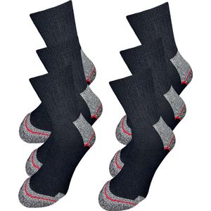 WeirdoSox - Werksokken heren met versterkte hiel en teen - 6 paar - Zwart - Sokken Heren - Maat 39/42