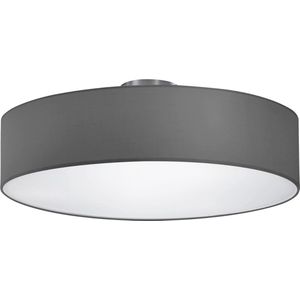 LED Plafondlamp - Plafondverlichting - Torna Hotia - E27 Fitting - 3-lichts - Rond - Mat Grijs - Aluminium