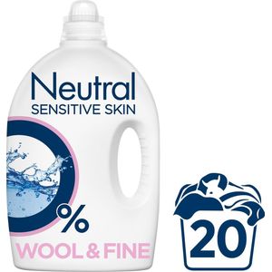 Neutral Vloeibaar Fijnwasmiddel - 100 Wasbeurten - Wasmiddel - 5 stuks - Voordeelverpakking