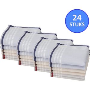 Sorprese Zakdoeken - Model 16 - zakdoeken heren - 24 zakdoeken - Italiaans katoen - herbruikbare zakdoek - Cadeau