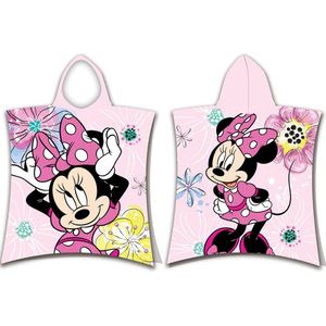 Disney Minnie Mouse Poncho / Badcape Pink Bow - 50 x 115 cm - Katoen