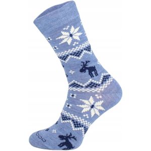 Comodo Nordic Merino Sokken - Warme Wollen Sokken met Scandinavisch Patroon (39-42)