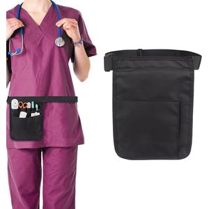 OIMG Verpleegkundige heuptas voor vrouwen - Praktische Heuptassen - multi-compartimenten tas - verstelbaar - schort voor verpleegkundigen, heuptas, schaar en andere benodigdheden - zwart