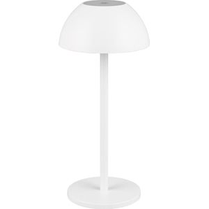 LED Tafellamp - Trion Rado - 1.7W - Warm Wit 3000K - Oplaadbare batterijen - Mat Wit - Kunststof