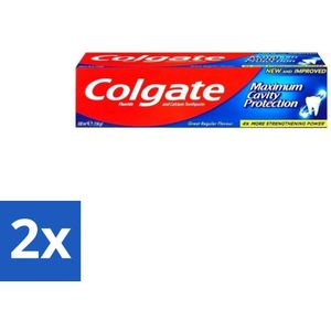 2 x Colgate Tandpasta Maximum Cavity Protection 100 ml - Tandpasta - Tanden Bleken - Vlekken Verwijderen - Gaatjes Bescherming - Fluoride