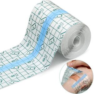 10 cm x 10 m - Waterdichte transparante wondpleister - Transparante elastische verbandpleister - Geschikt voor tatoeages, zwemmen en warmwaterbronnen