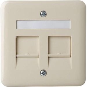 Peha centraalplaat voor modulair jack 2V creme