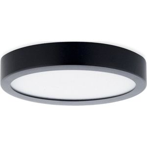 Groenovatie LED Paneel Plafondlamp 12W - Rond - ⌀ 17 cm - Opbouw - Zwart