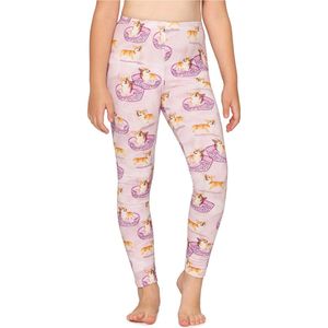 Merry Style Meisjes Lange Legging - van Katoenen - Vrijetijdsbroek - Sport - MS-MS10-337-LE-new - Roze/Hunde - 110