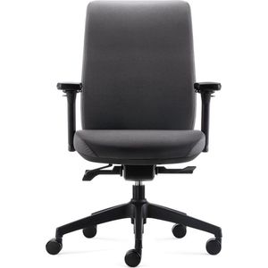 Offisk Orion dark grey, luxe ergonomische bureaustoel, Arbo gecertificeerd, professioneel Donati mechaniek
