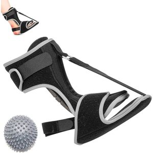 Thelau - Voetboogbandage met massagebal voor het verlichten van voetpijn - nachtspalk voor fasciitis plantaire - middenvoetbandage - mannen en vrouwen