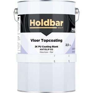 Holdbar Vloer Topcoating Mat Antislip (Extra grof) 2,5 Kg - Vloerverf - Transparant - Glashelder - Vergeelt niet - Slijtvast - UV-bestendig - Voor binnen en buiten - 2 Componenten