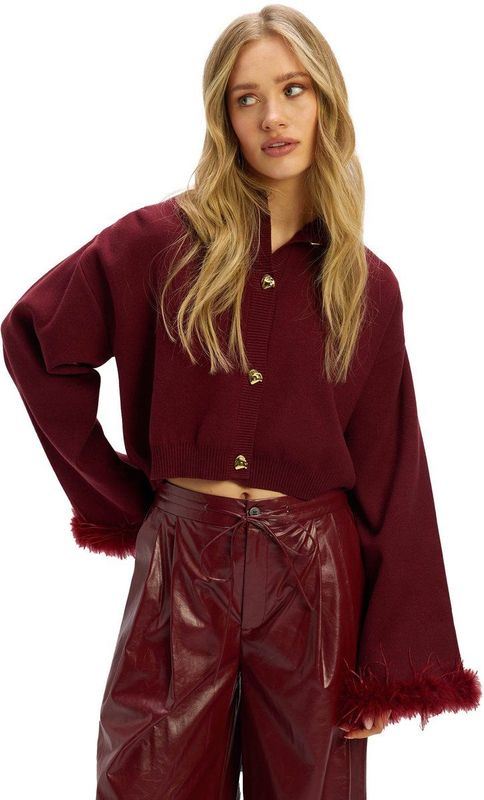 Refined Department - Mady Vest - Bordeaux - Wol