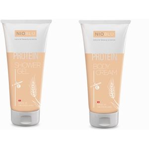 NIOBLU - Protein - Showergel - & - Bodycream - Set