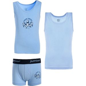 Junior - Ondergoedset - Egyptisch katoen - Lichtblauw - 13/14 jaar