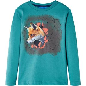 vidaXL - Kindershirt - met - lange - mouwen - 92 - donkerzeeblauw
