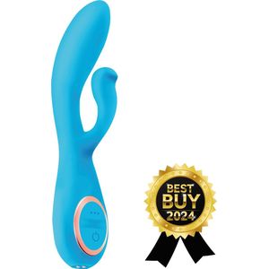 Cupitoys® Tarzan Vibrator - Rabbit Vibrator - Vibrators Voor Vrouwen - 12 Standen - Blauw