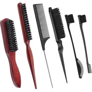 5 Modieuze Slanke Haarborstels en Wenkbrauwkam voor Dames, Heren en Kinderen