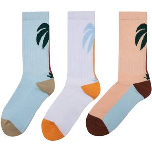 Mister Tee - Fancy Palmtree 3-Pack Sokken - 39/42 - Multicolours