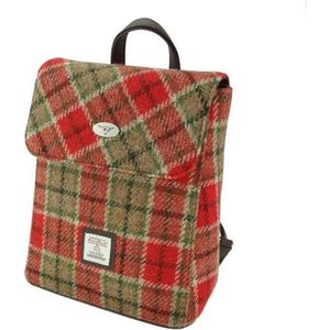 Rugzak Tummel Rood Groen Tartan - Mini - 26x21x12 - Harris Tweed - Glen Appin of Scotland