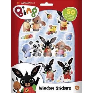 Bing raamstickers, niet permanente verplaatsbare stickers met speelachtergrond - Bambolino Toys
