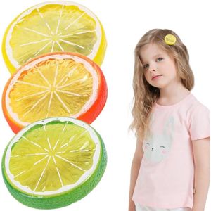 Plus - 3 Stuks Citroen Haarspeldjes Accessoires in Oranje - Leuke Fruit Hoofdband - Grappige Haar Clip Simulatie Citroen