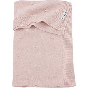 Meyco Baby Mini Knots wiegdeken - soft pink - 75x100cm