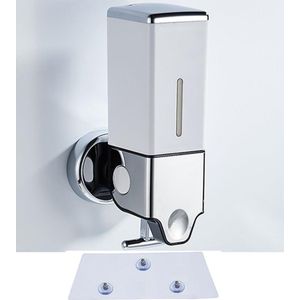Zeepdispenser Wandmontage 500ml – Zilverkleurige RVS & ABS Dispenser – Vloeibare Zeep & Lotion Pomp – Navulbare Douchegel Dispenser – Voor Badkamer, Keuken & Toilet – Zeepdispenser voor Hotels, Restaurants & Publieke Ruimtes