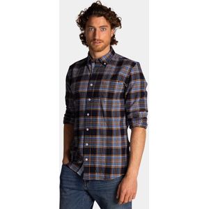 NZA - Blauw - Katoenen Geruit Overhemd