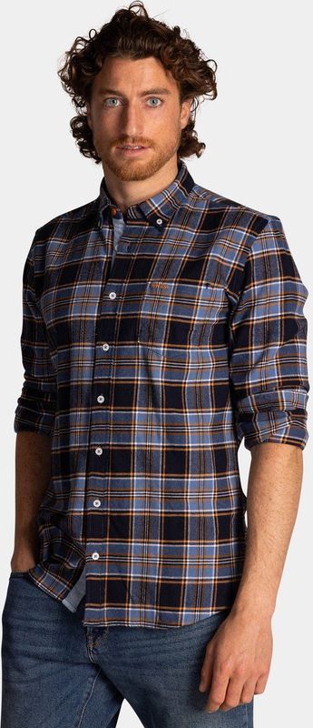 NZA - Blauw - Katoenen Geruit Overhemd