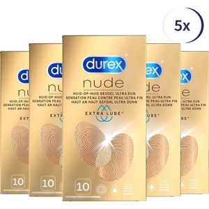 Durex Nude Extra Lube 10st x 5